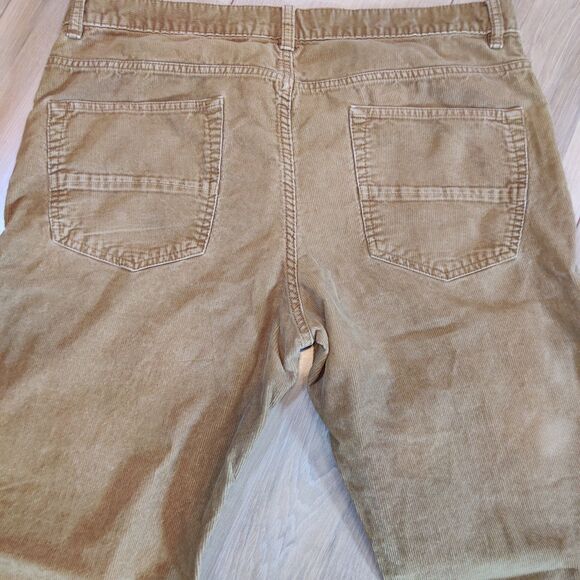 JC Penney (jcp) Corduroy Pants Men's TAG 36X32 (36x30) Slim Straight Brown Tan - Picture 4 of 14